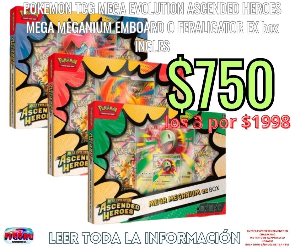 Francisco Javier Gomez Ruiz Facebook ad: POKEMON TCG MEGA EVOLUTION ASCENDED HEROES MEGA MEGANIUM…