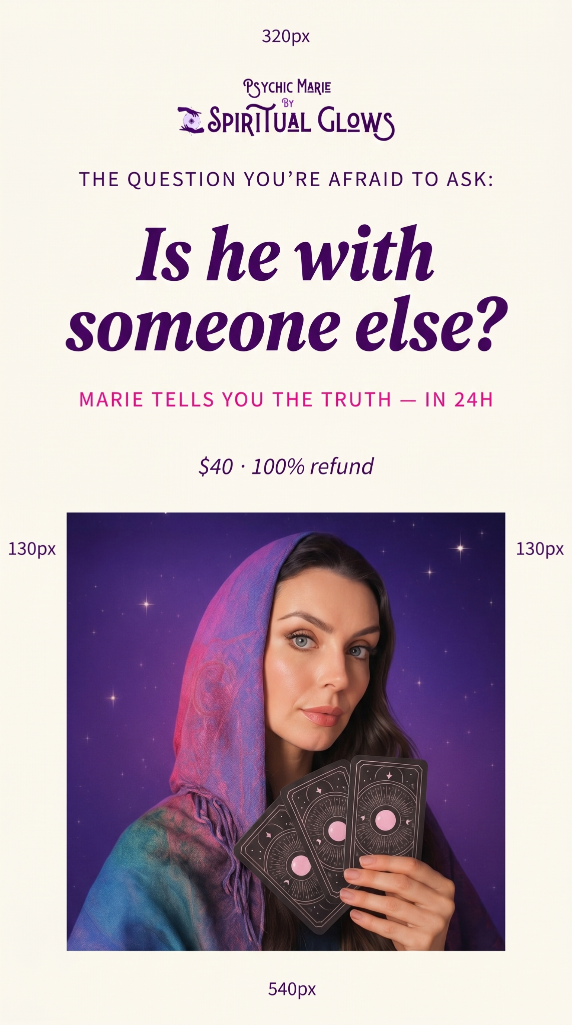 Try Psychic Marie Facebook ad