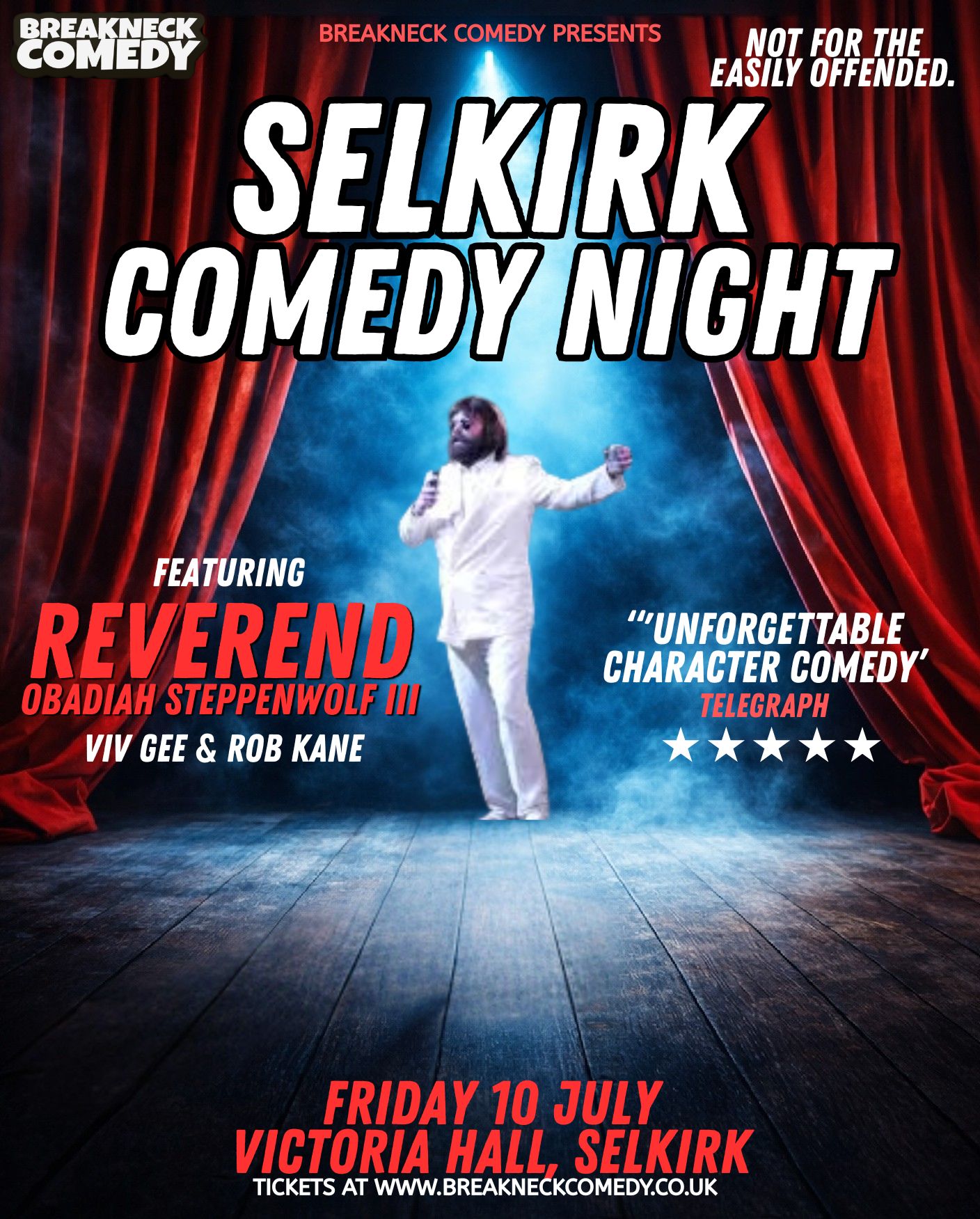 Breakneck Comedy Facebook ad: SELKIRK COMEDY