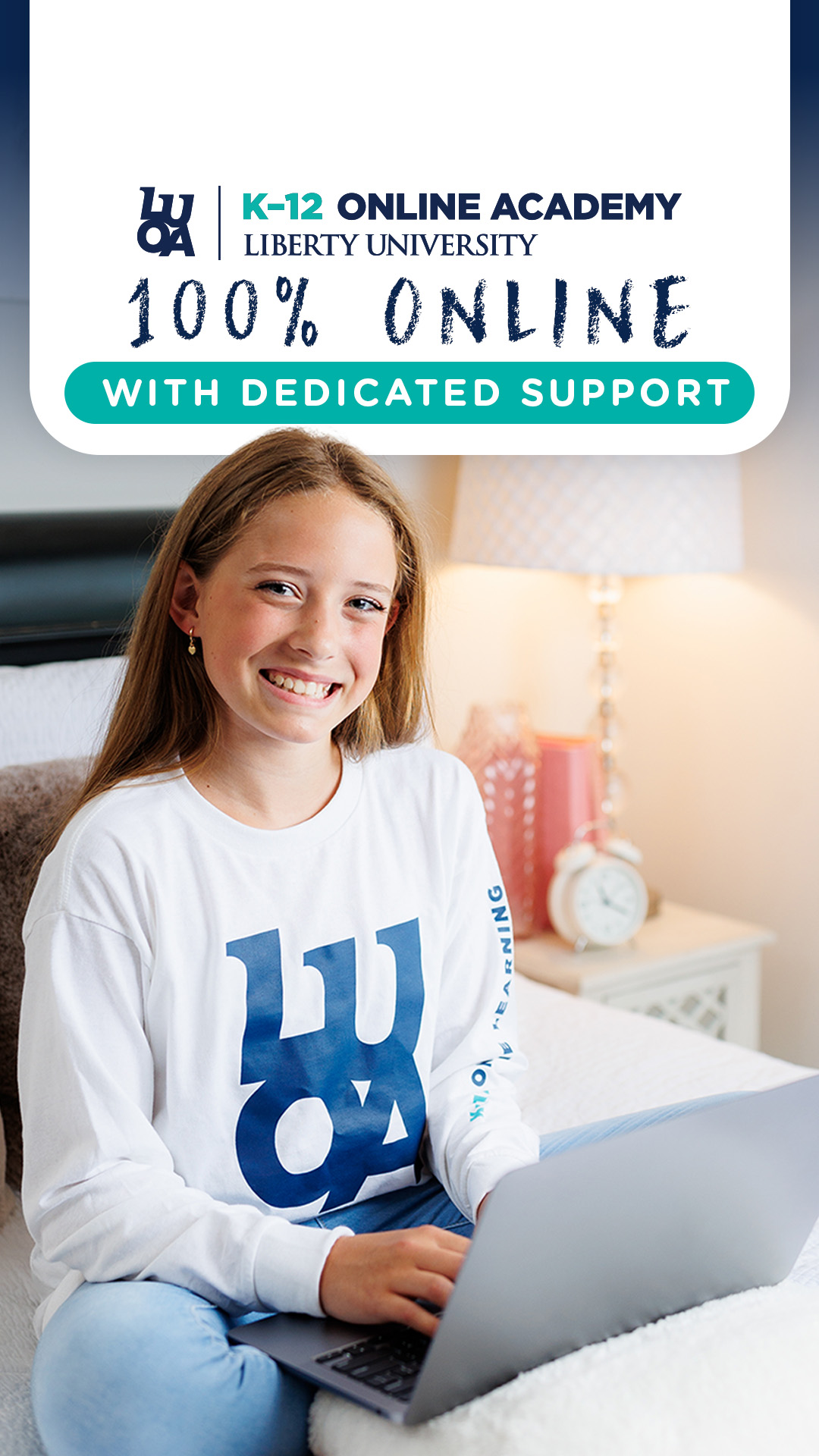 Liberty University Online Academy K-12 Facebook ad