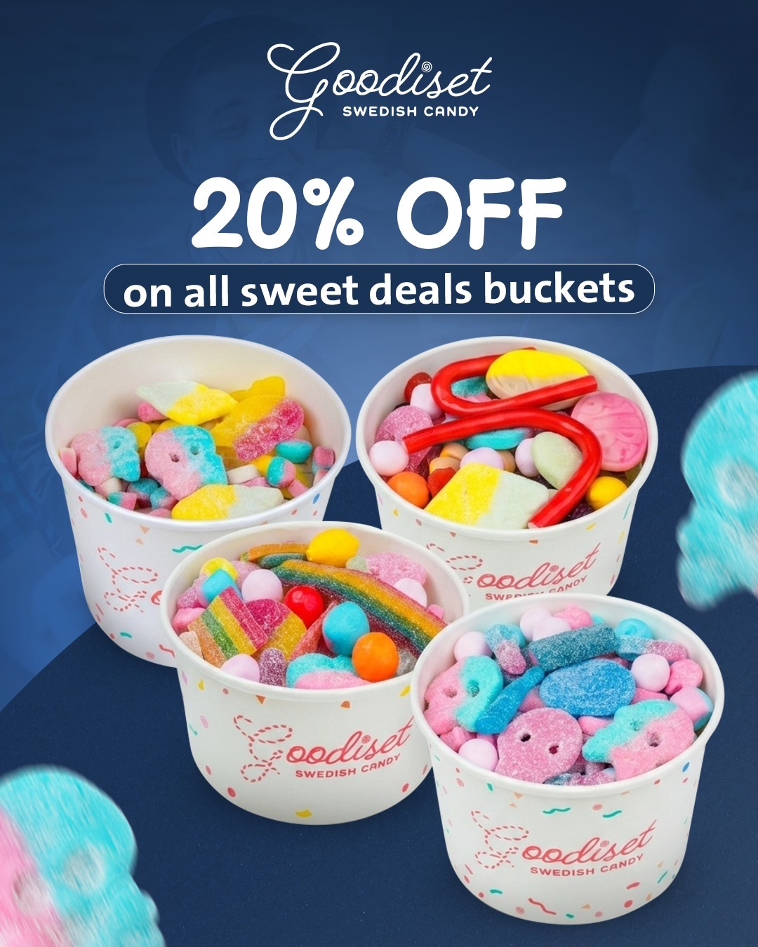 Goodiset Facebook ad: SAVE 20% ON ALL BUCKETS