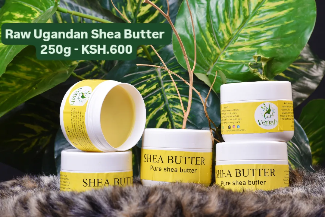 The Venah Organics Facebook ad: Raw Shea butter benefits