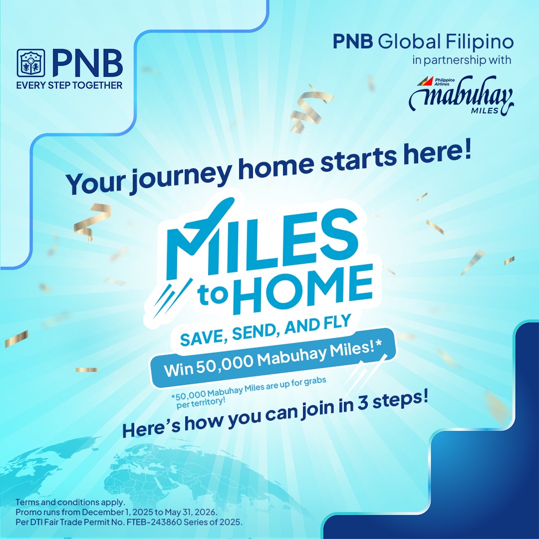 PNB - Philippine National Bank Facebook ad: Ready to win 50,000 Mabuhay Miles?