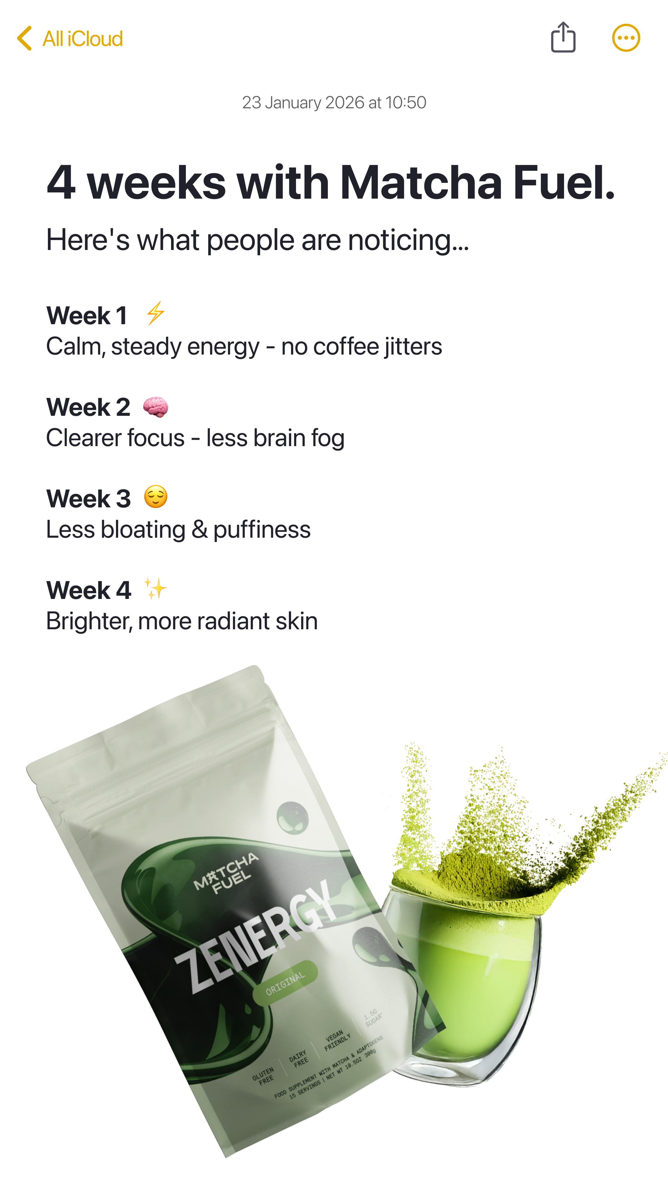 Matcha Fuel Facebook ad