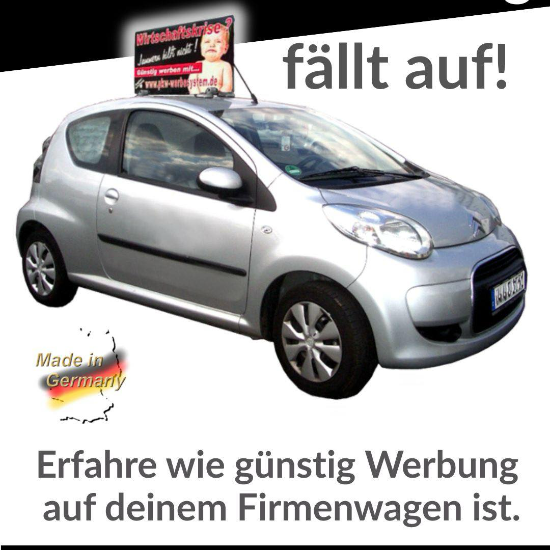 Pkw-werbesystem.de Facebook ad: Mehr Sichtbarkeit durch PKW-Dachwerbung