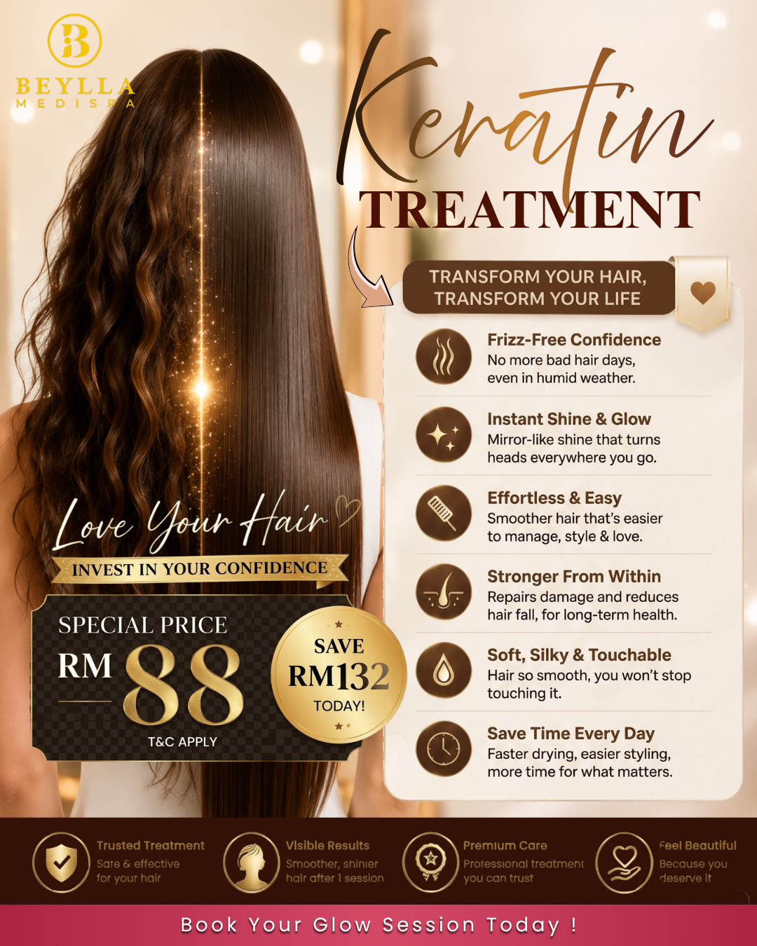 Beylla Medispa Senawang Facebook ad: Book KeratinTreatment