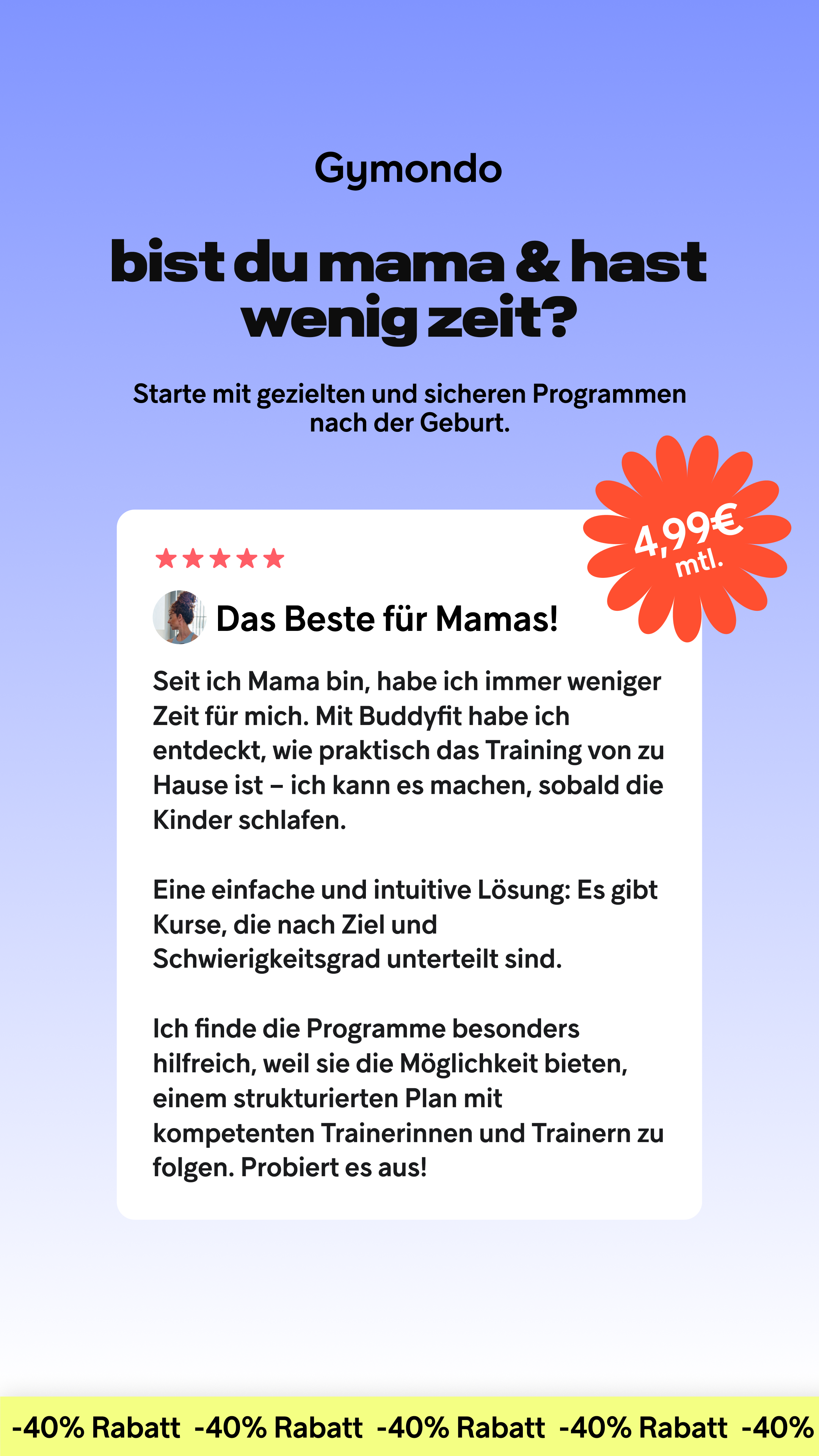 Gymondo Facebook ad