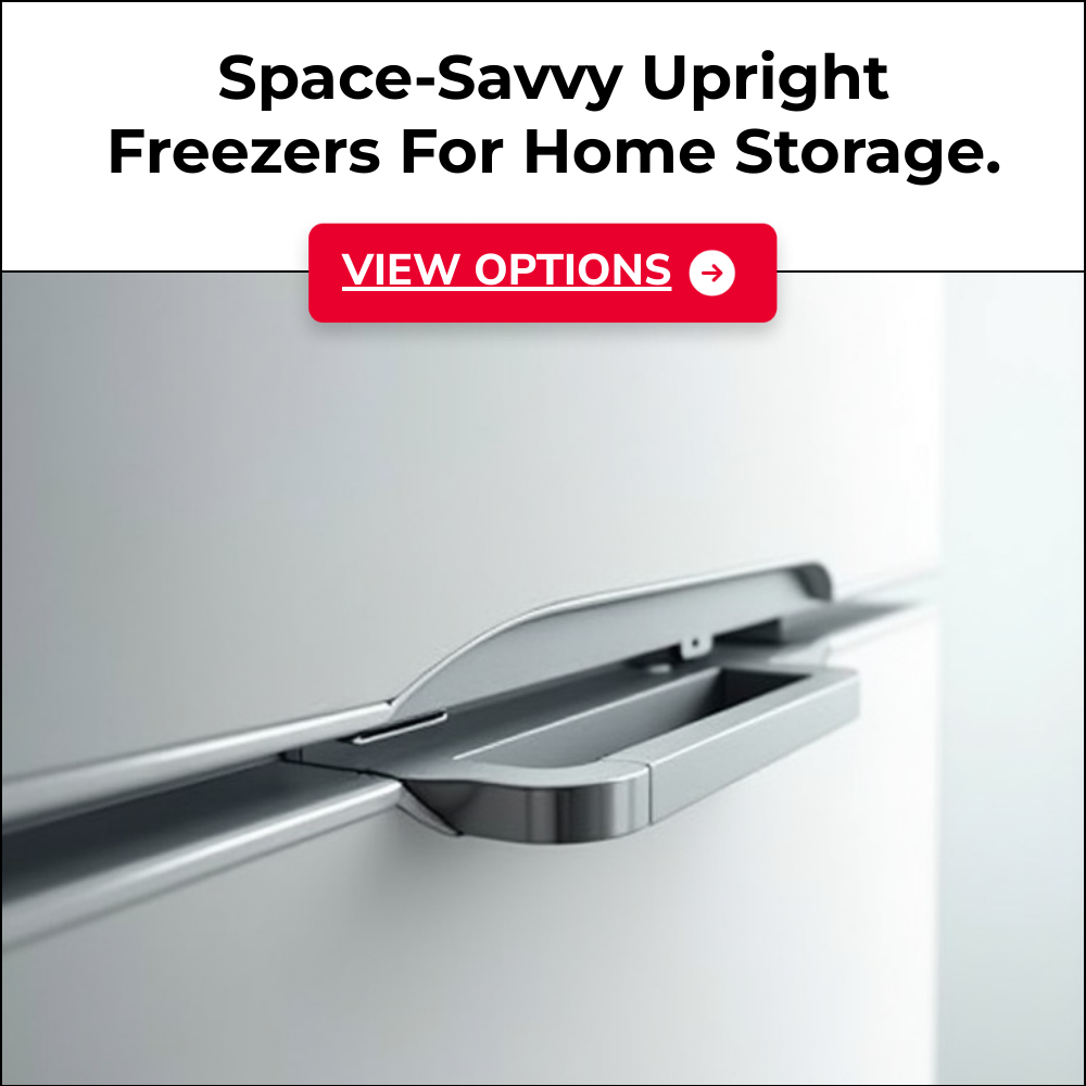 GoSearchable Rhythm Facebook ad: Cool Upright Freezer Ideas For Your Home Storage.