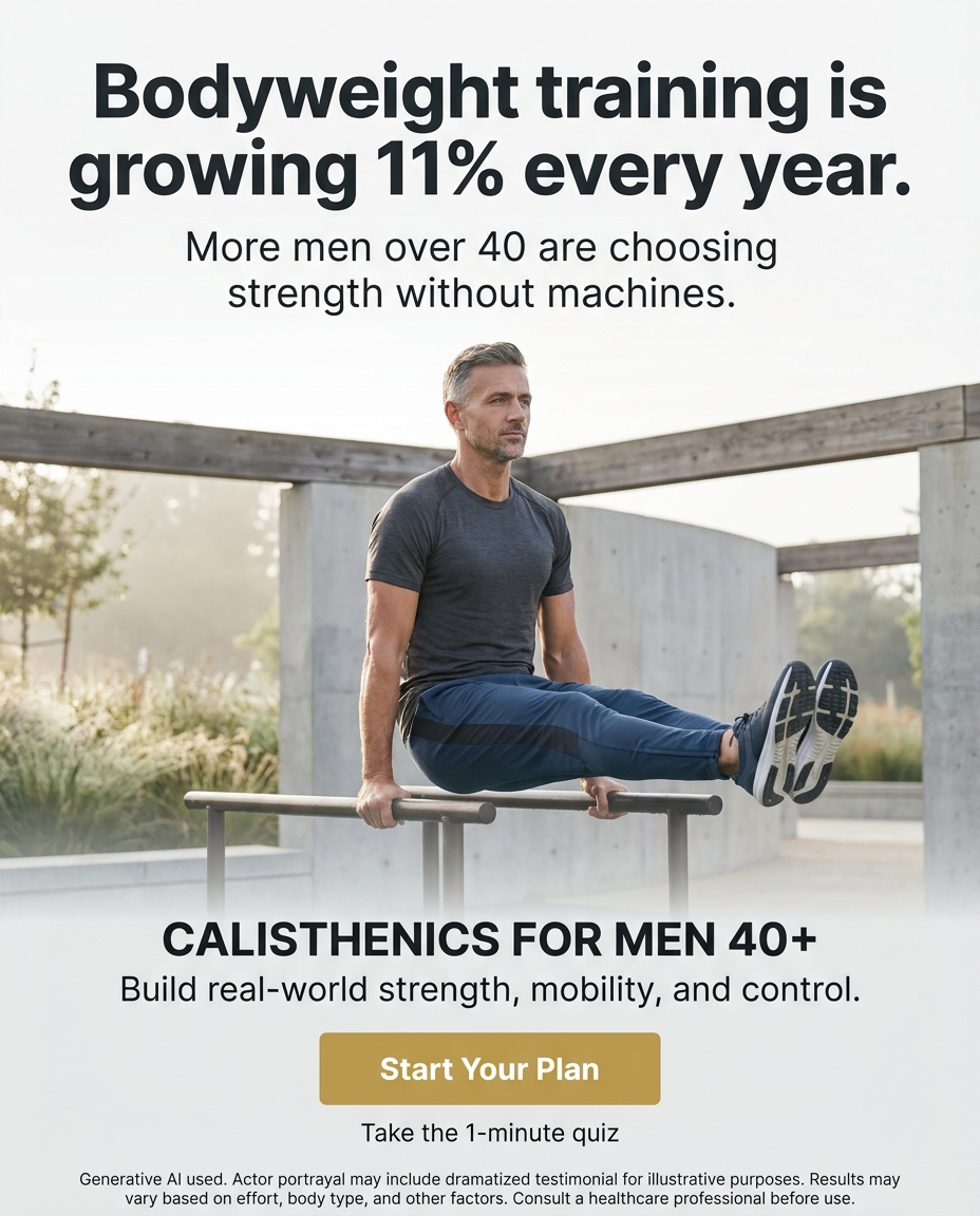 Calisthenics by Ryan Facebook ad: Build Real Strength After 40