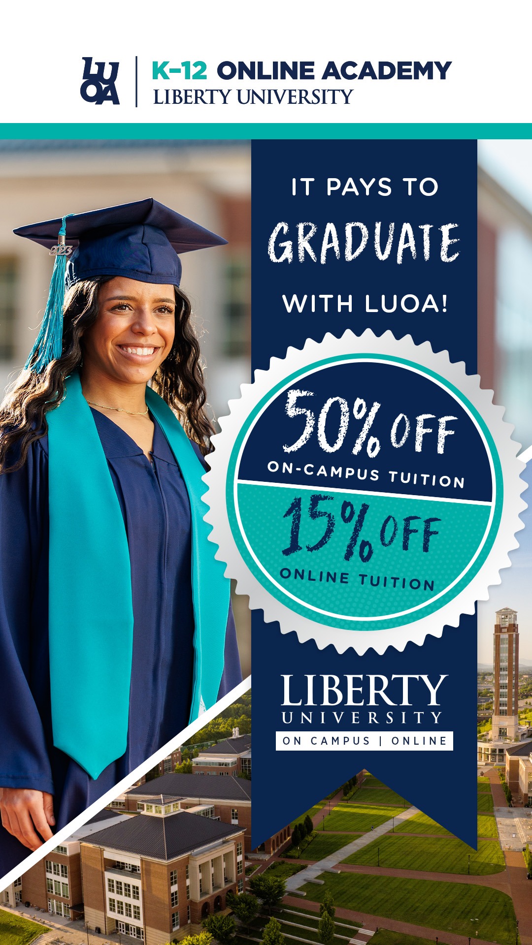 Liberty University Online Academy K-12 Facebook ad