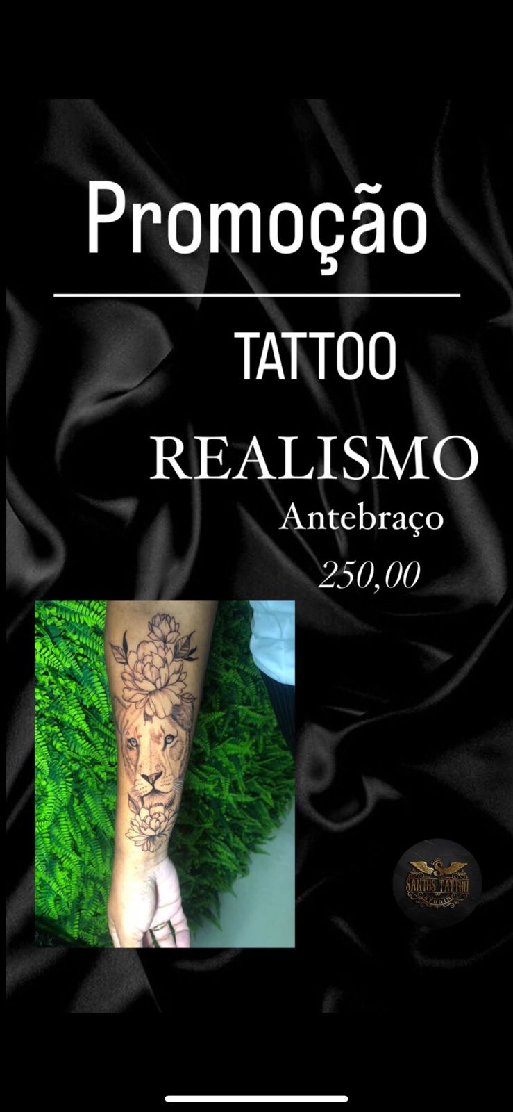 Mariana Santos Tattoo Facebook ad: Tatuadora especialista em realismo