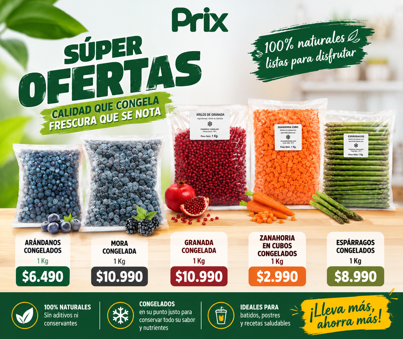 Prix Facebook ad: ¡La marca exclusiva que todos buscan! Fruta 1Kg desde $6.490
