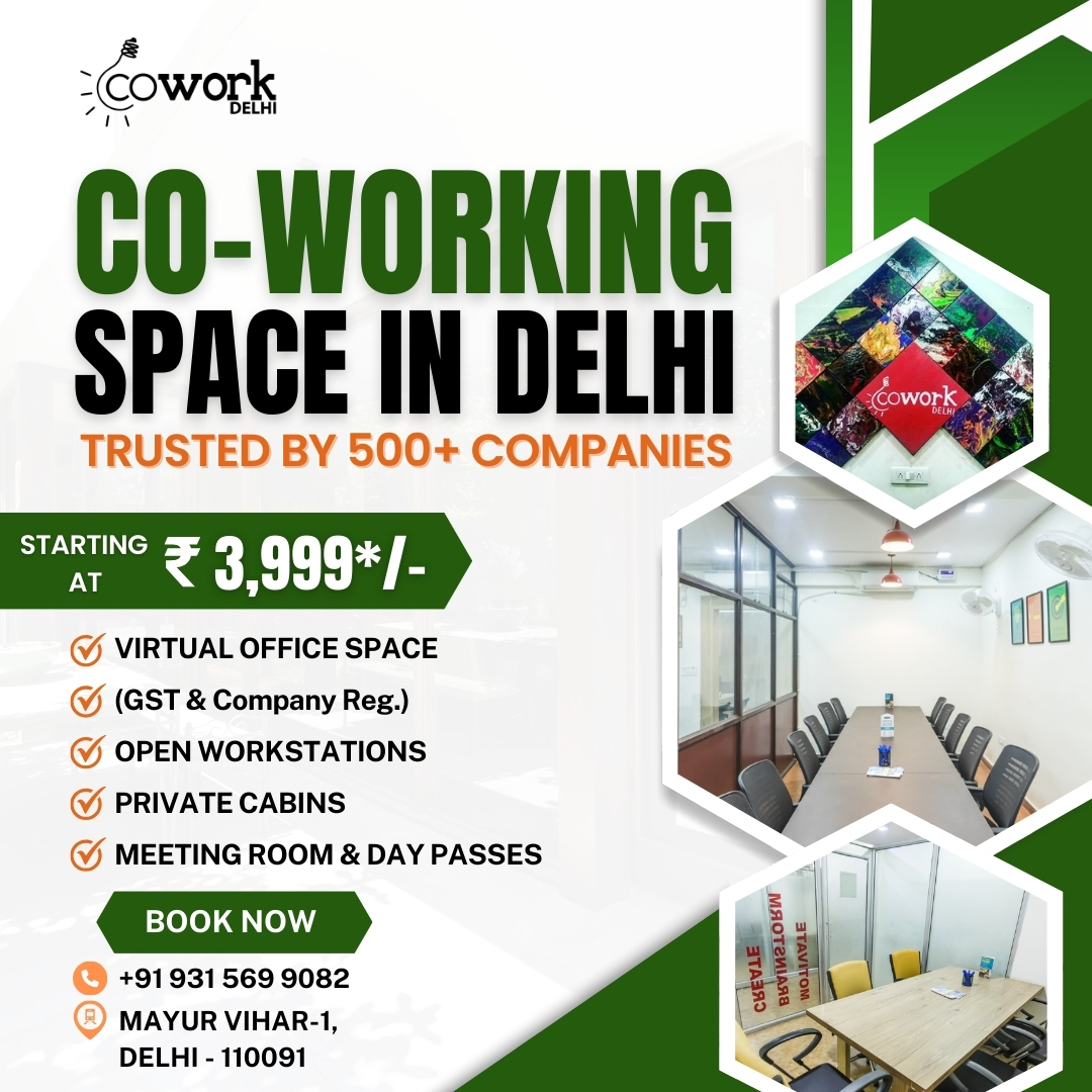 Cowork Delhi Facebook ad: Chat with us