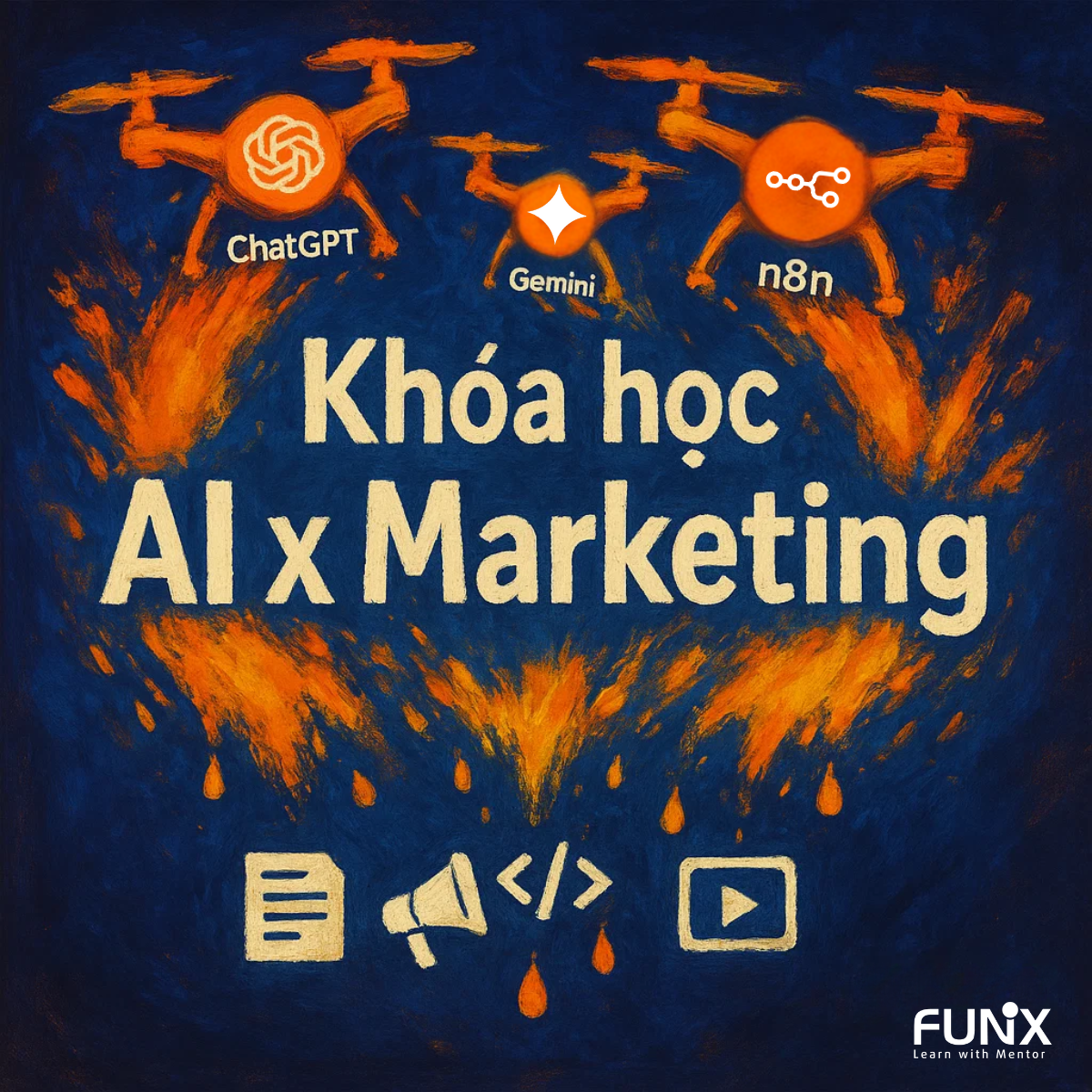 FUNiX - Học lập trình trực tuyến Facebook ad: Khóa AI x Marketing 2025