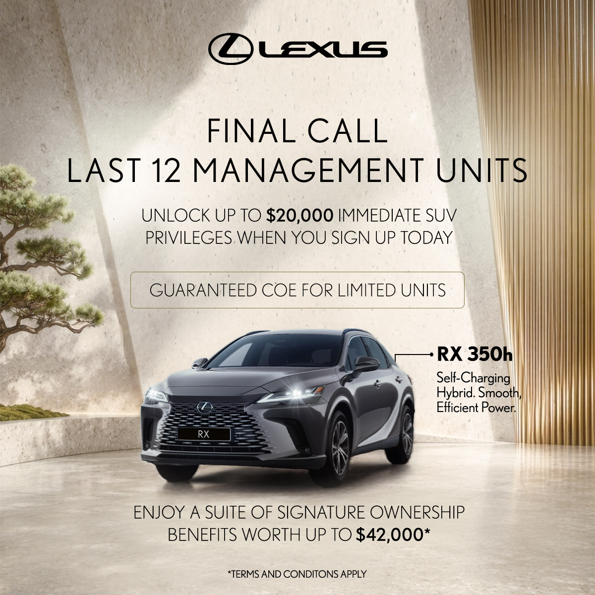 Lexus Singapore Facebook ad: Last 12 Lexus SUV Management Units