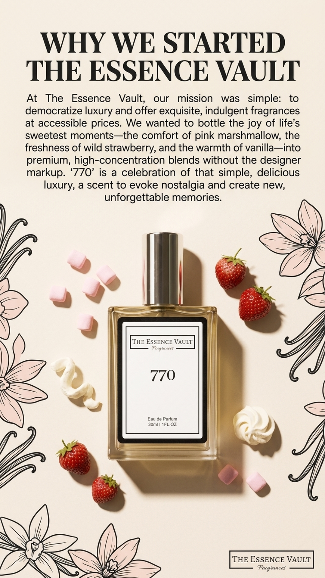 The Essence Vault Facebook ad from Mar 25, 2026