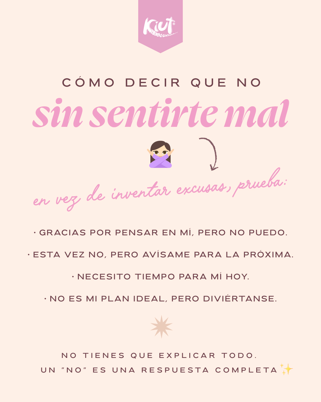 Kiut Venezuela Oficial Facebook ad: Decir que no es difícil, sobre todo cuando…