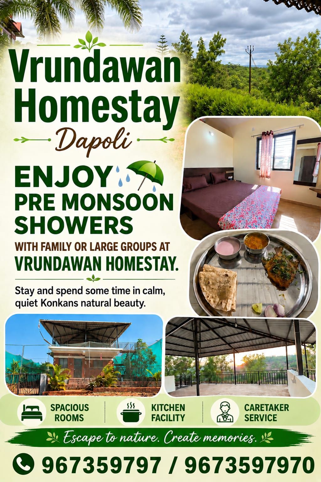 Pune Online Classifieds Facebook ad: Escape to Nature at Vrundawan Homestay, Dapoli!