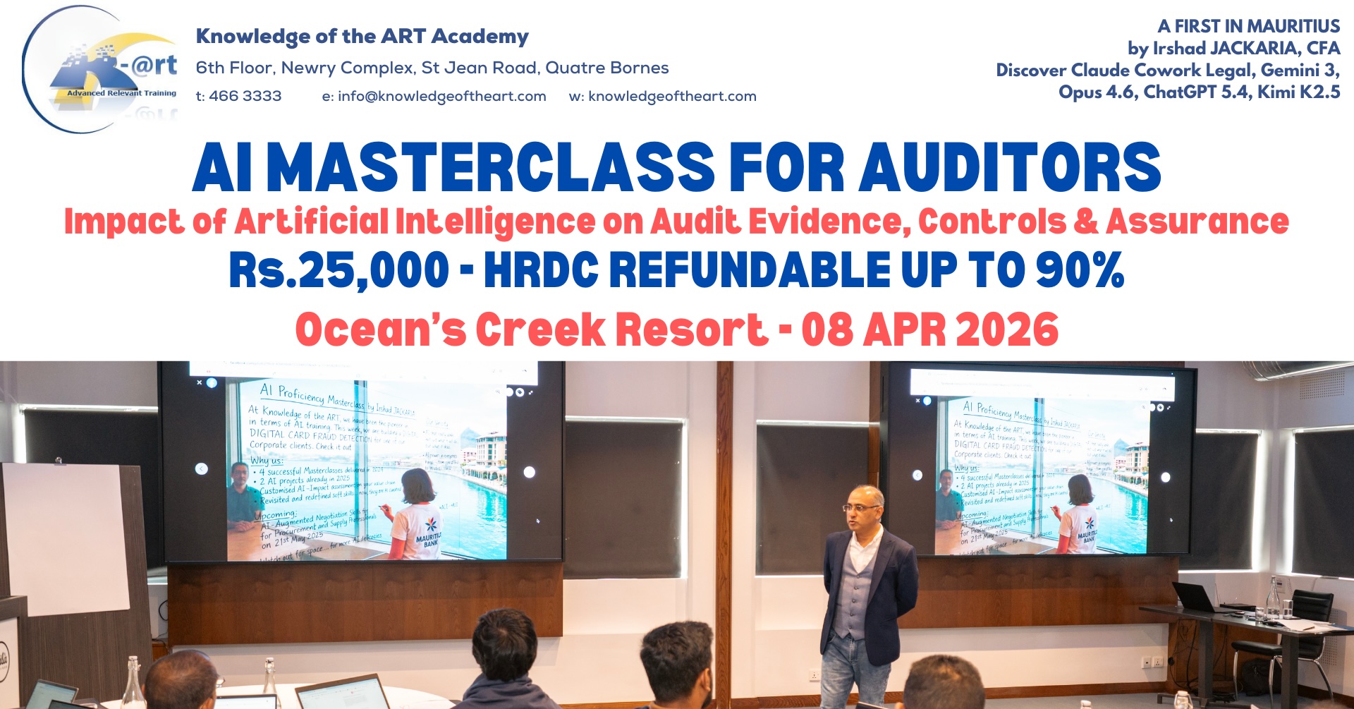 Knowledge of the ART Academy Facebook ad: AI Masterclass for Auditors - HRDC Refund up to 90%