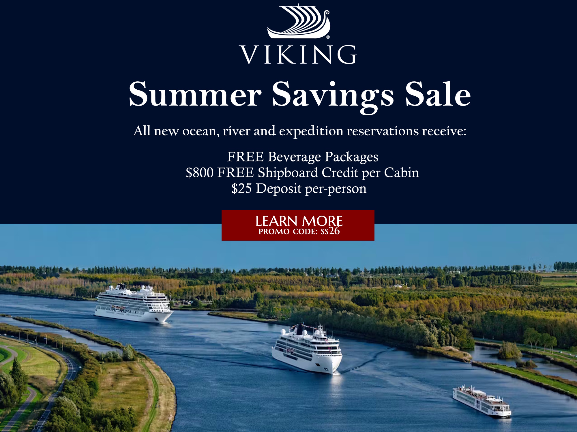 Ocean & River Sailings Facebook ad: Ocean & River Cruises