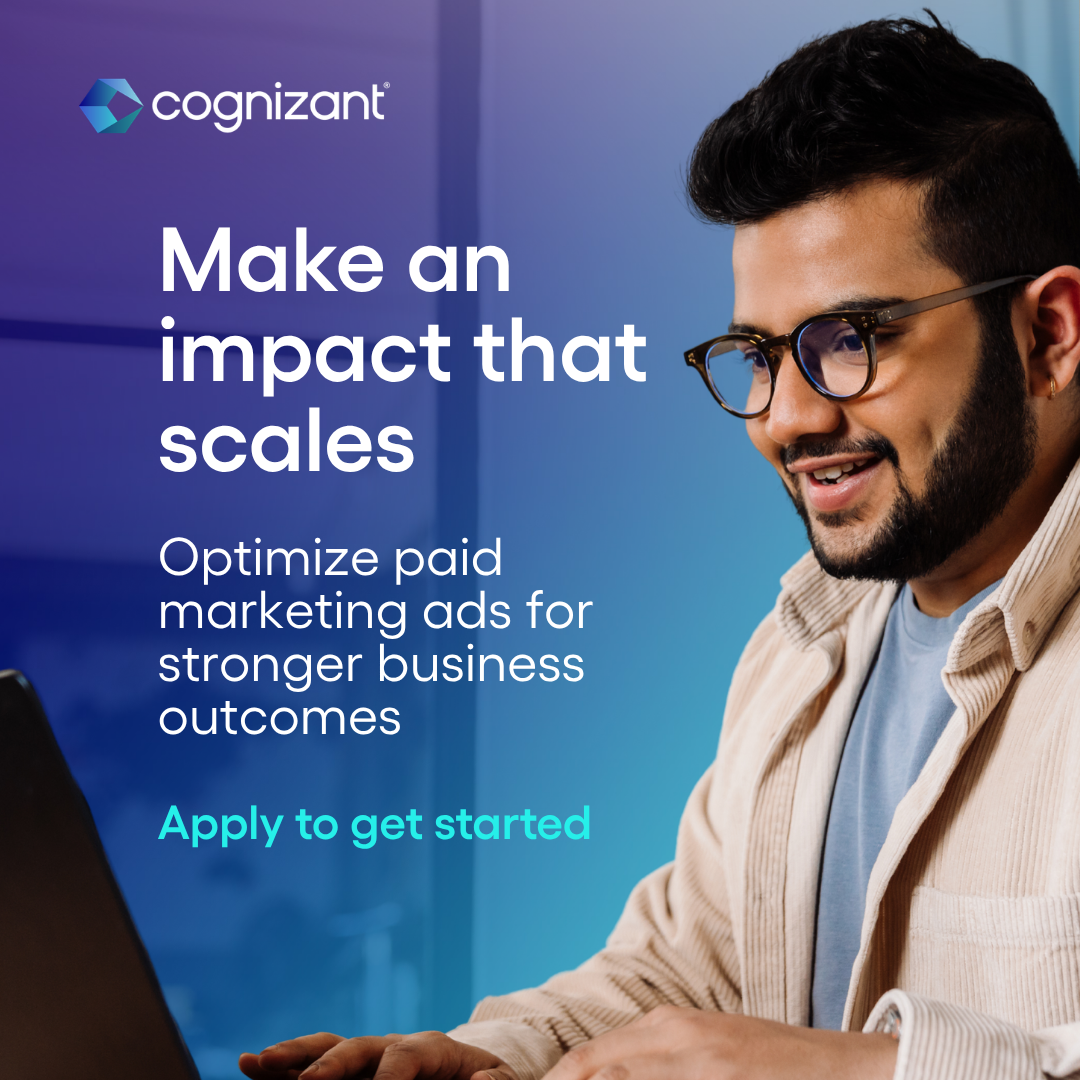 Life at Cognizant Facebook ad: Your next chapter