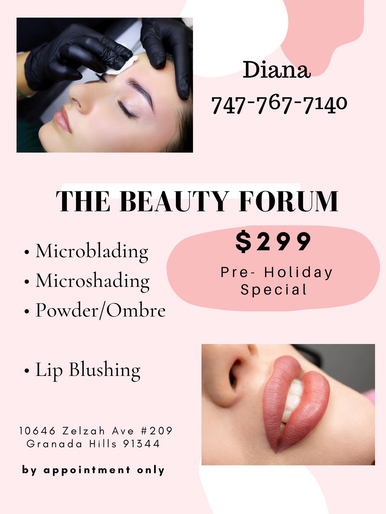 The Beauty Forum PMU Artist Facebook ad: Book your appointment TODAY!