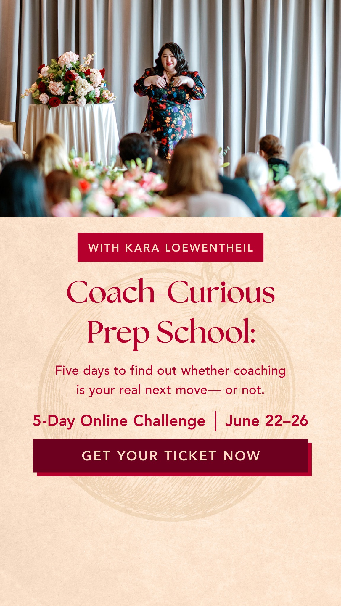 Kara Loewentheil, J.D., Master Certified Life Coach Facebook ad from Jun 18, 2026