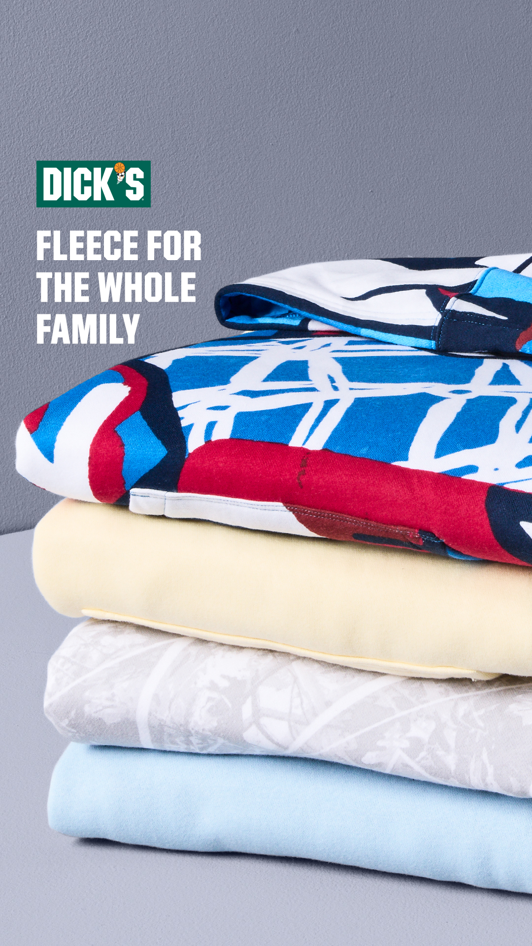 DICK'S Sporting Goods Facebook ad: Fleece for the Whole Family