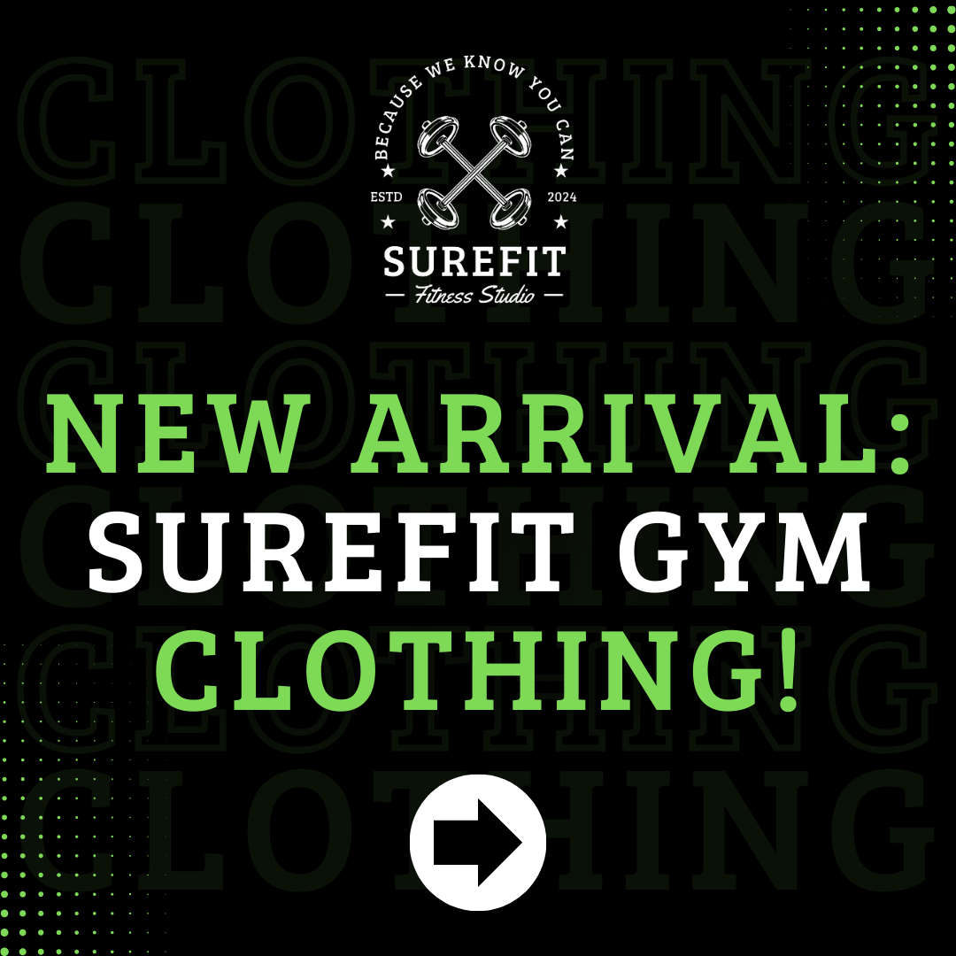 SureFit Fitness Studio Facebook ad: Stay cool and dry with our lightweight, sweat-wicking…