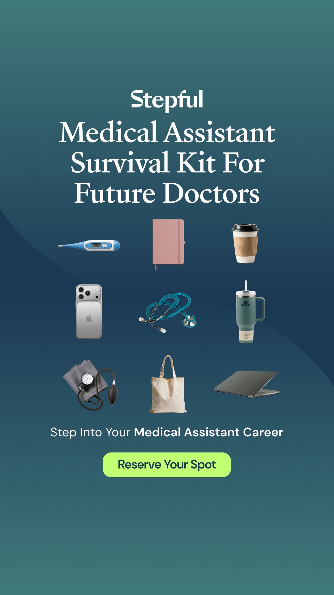 Stepful Facebook ad: Stand out from book-only pre-meds