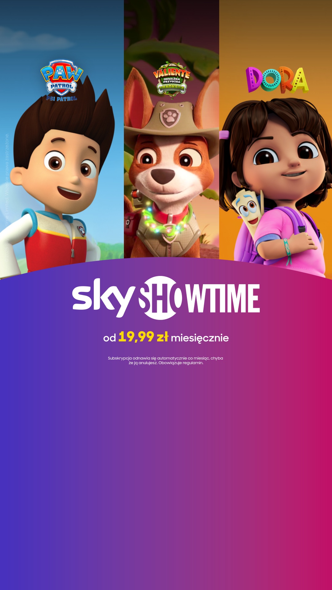 SkyShowtime Facebook ad from Dec 2, 2025