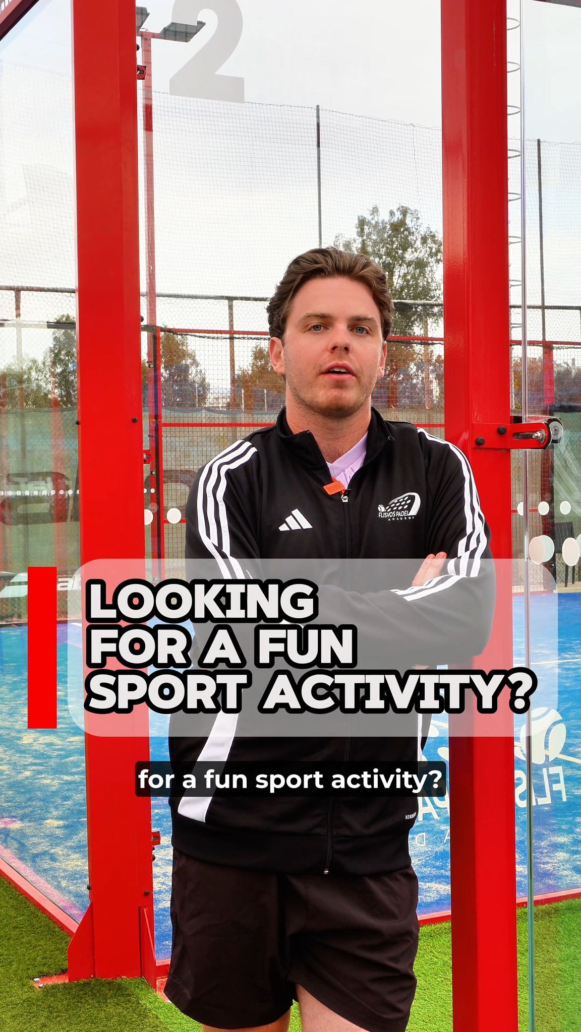 Flisvos Padel Academy Facebook ad: Join us for an exciting padel experience at…