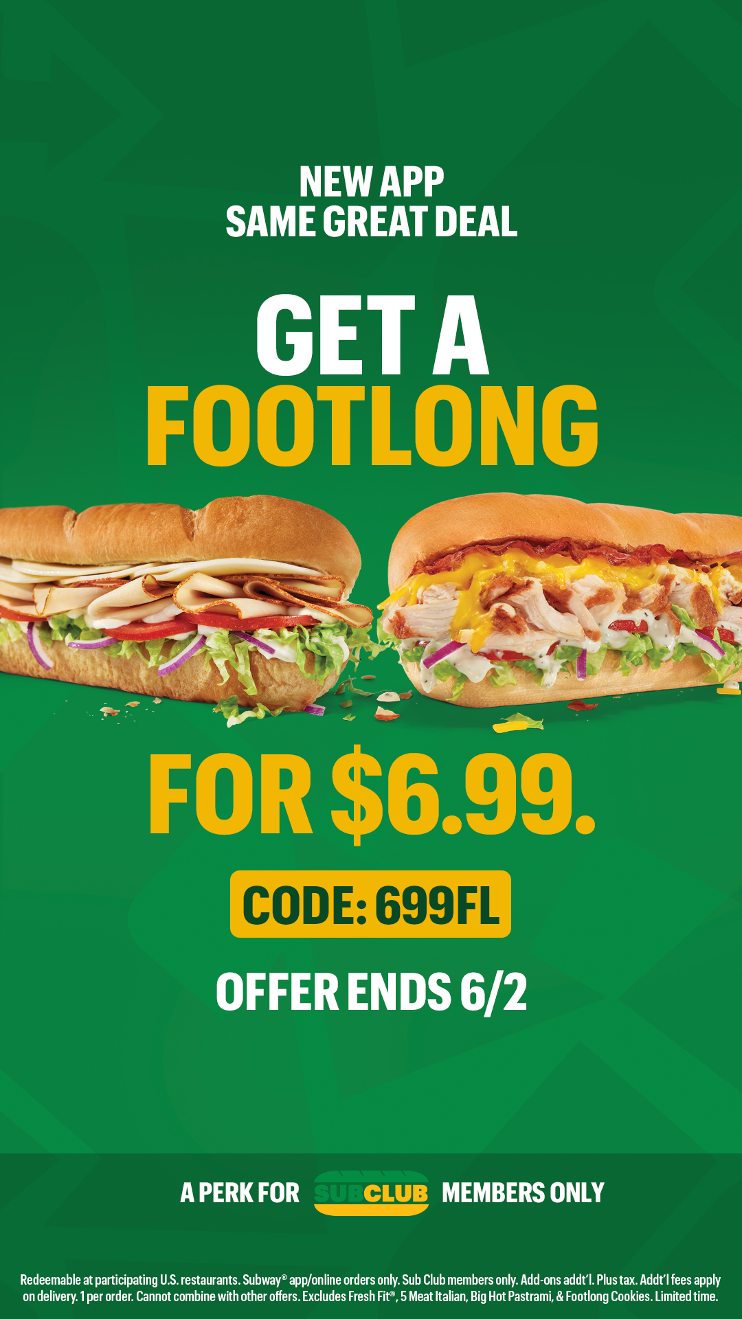 Subway Facebook ad