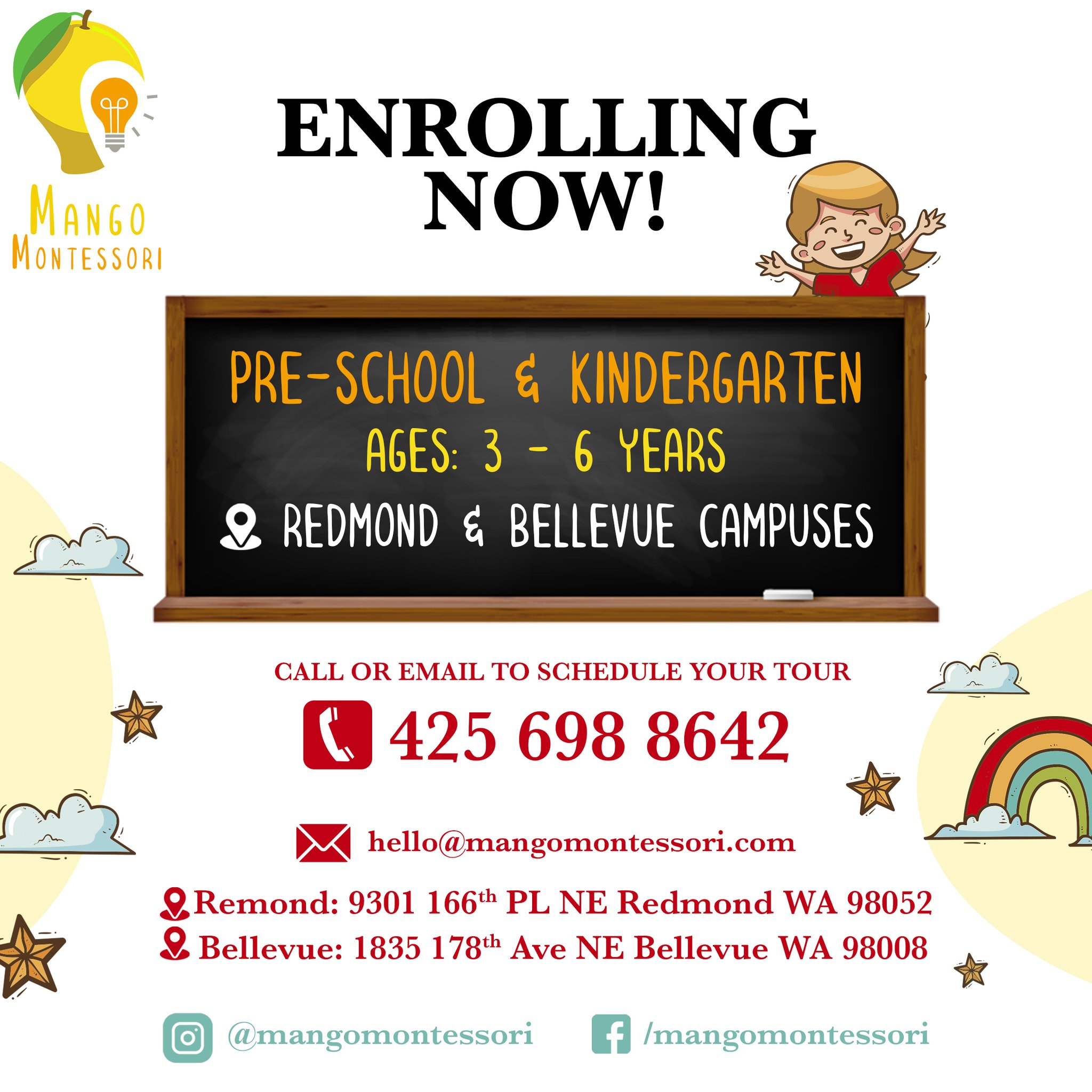 Mango Montessori Facebook ad: Discover the joy of learning at Mango Montessori…