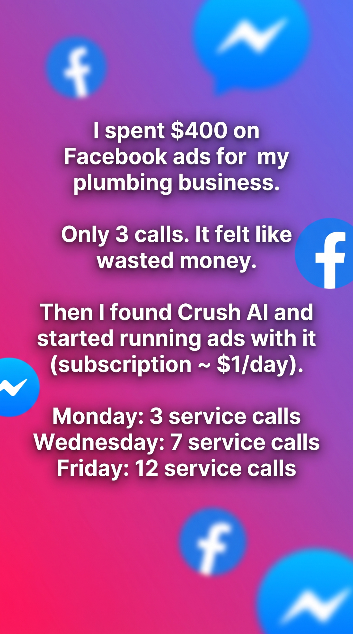 trycrush.ai Facebook ad
