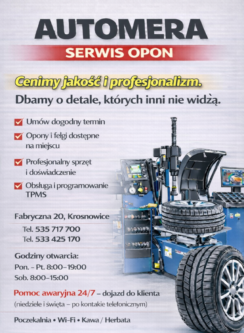 Automera Serwis Opon Wulkanizacja Krosnowice Facebook ad: AUTOMERA Serwis Opon