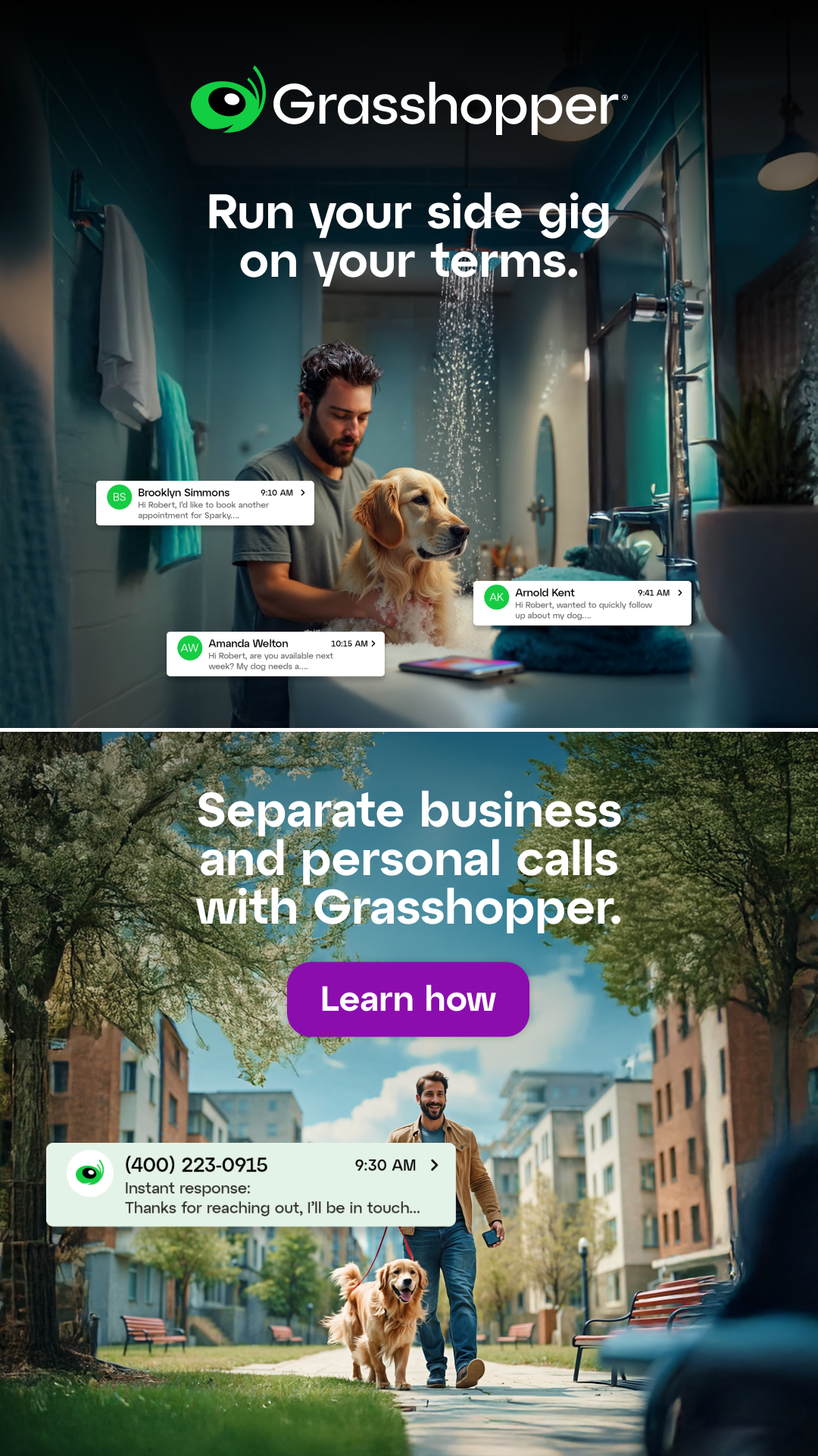 Grasshopper Facebook ad