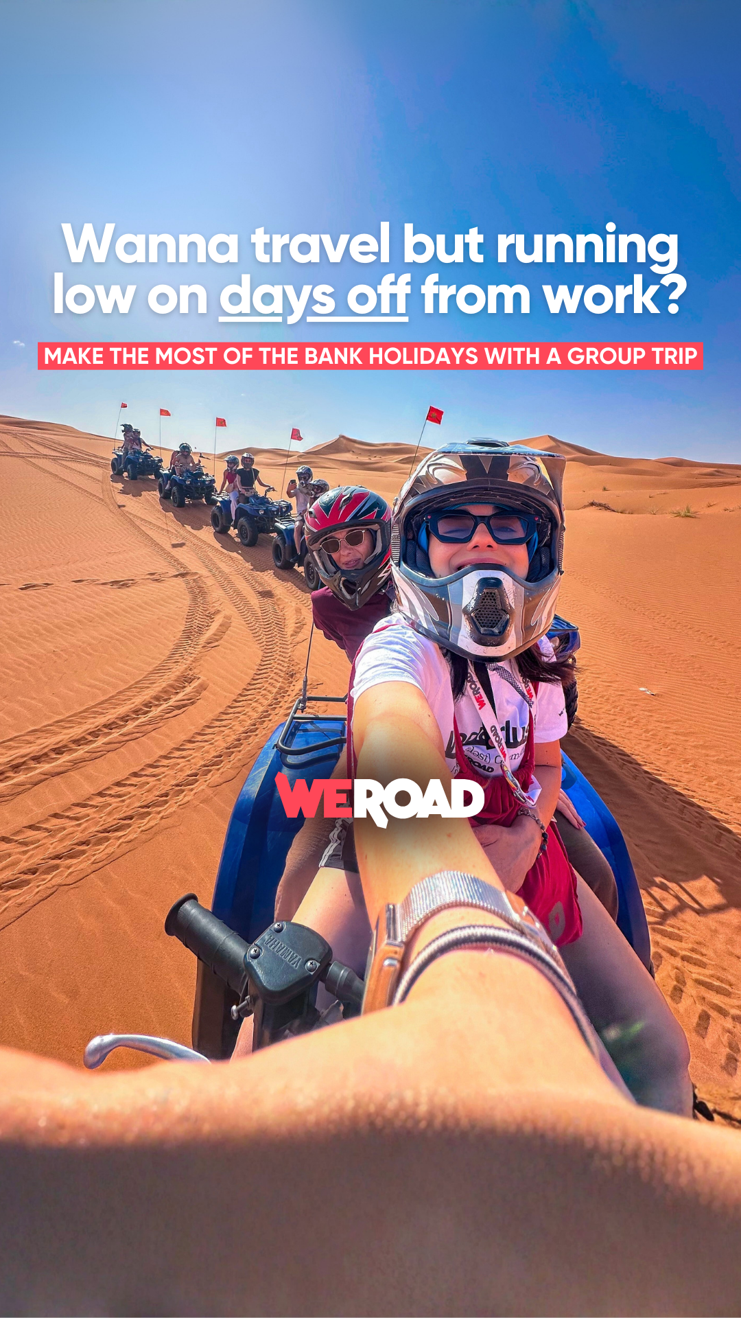 WeRoad Travel Facebook ad