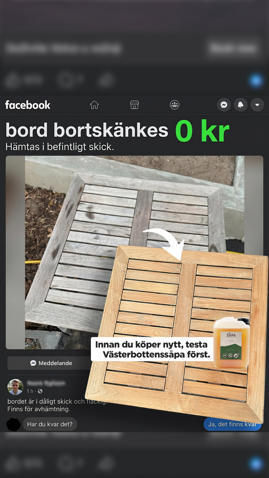 Lite ordning skadar inte Facebook ad