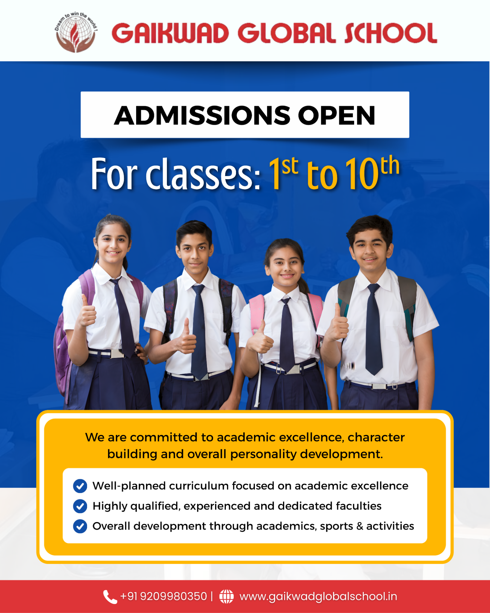 Gaikwad Global School - Best School in Aurangabad Facebook ad: Give Your Child a Global Edge!