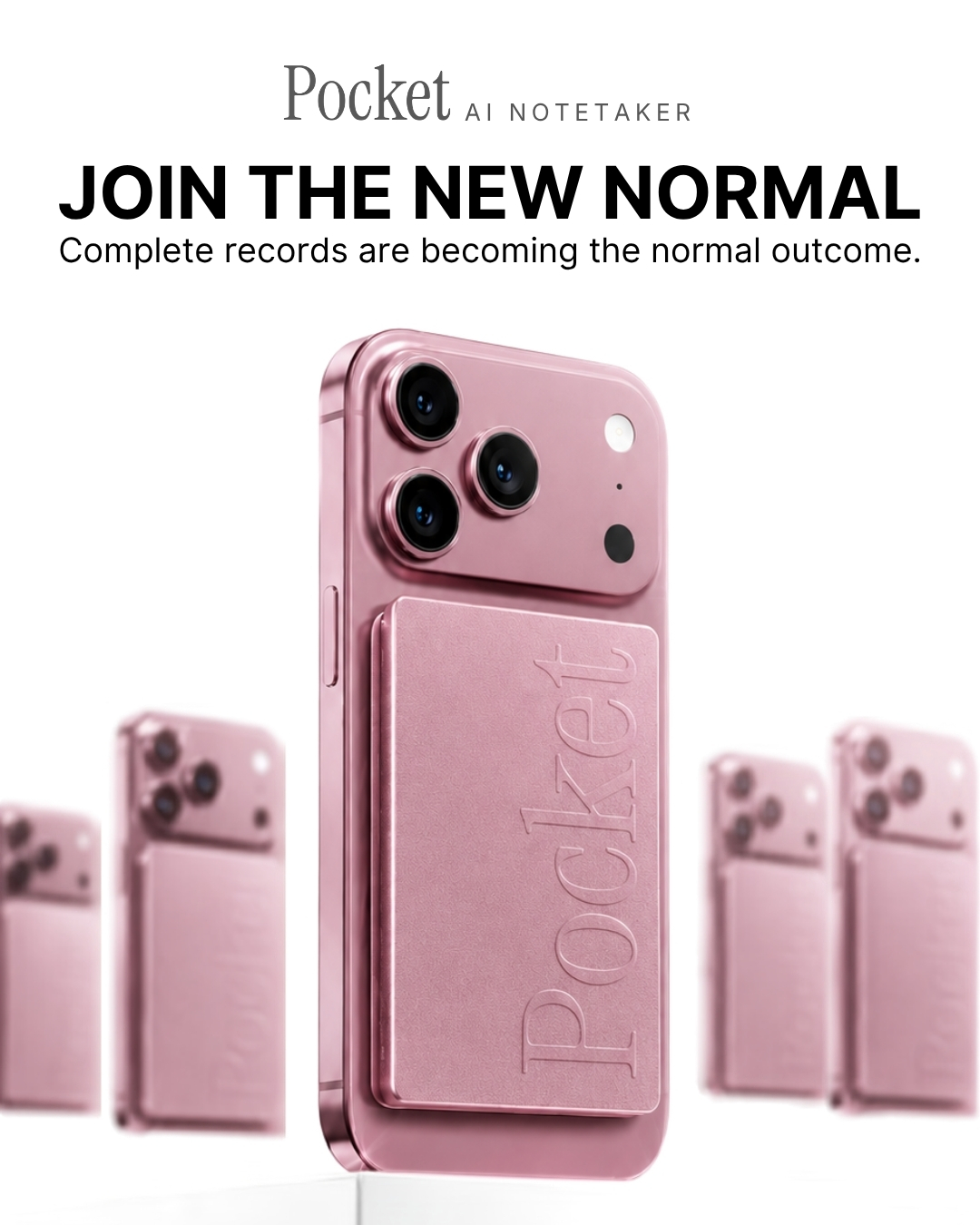 Pocket AI Facebook ad: ∞ Notes. 1 Button. 0 Subscription Needed