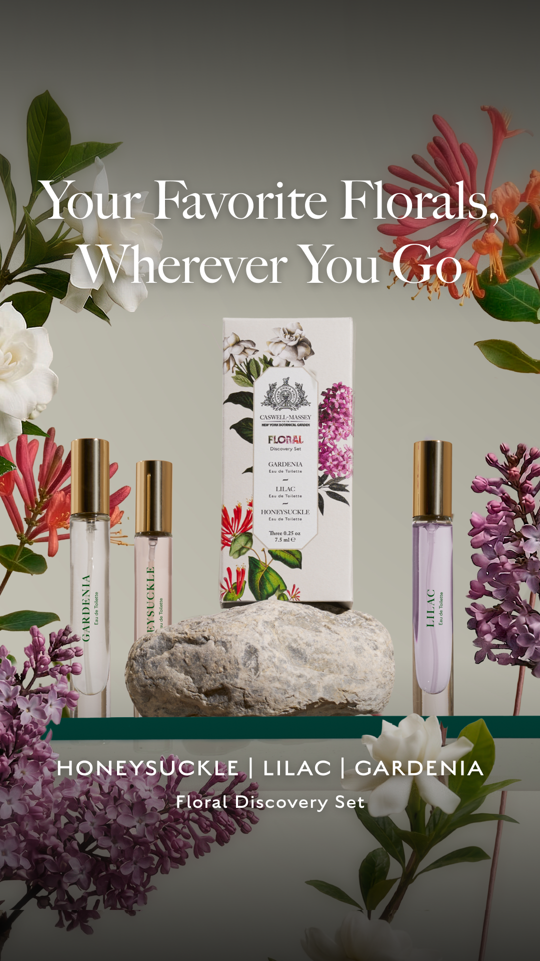 Caswell-Massey Facebook ad: Save 17% with the Floral Discovery Set