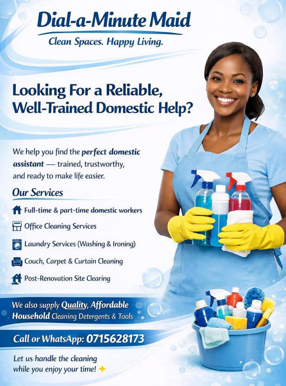 Dial A Minute Maid Facebook ad: Do you need a reliable, trusworthy maid, nanny…
