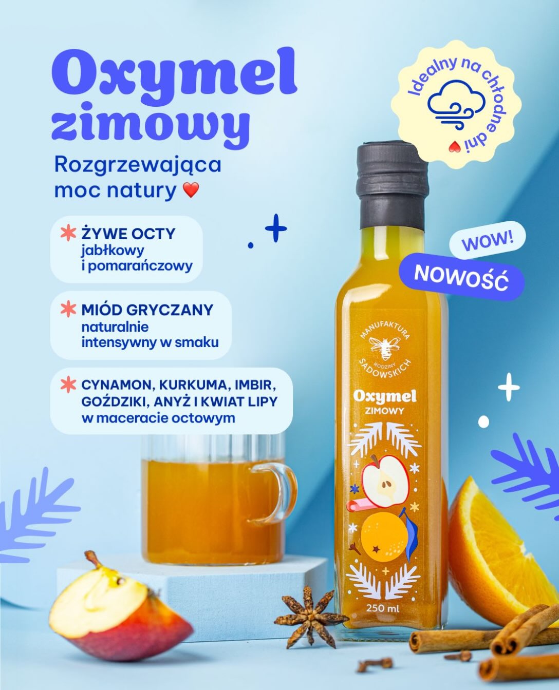 Pasieki Rodziny Sadowskich Facebook ad: Oxymel zimowy