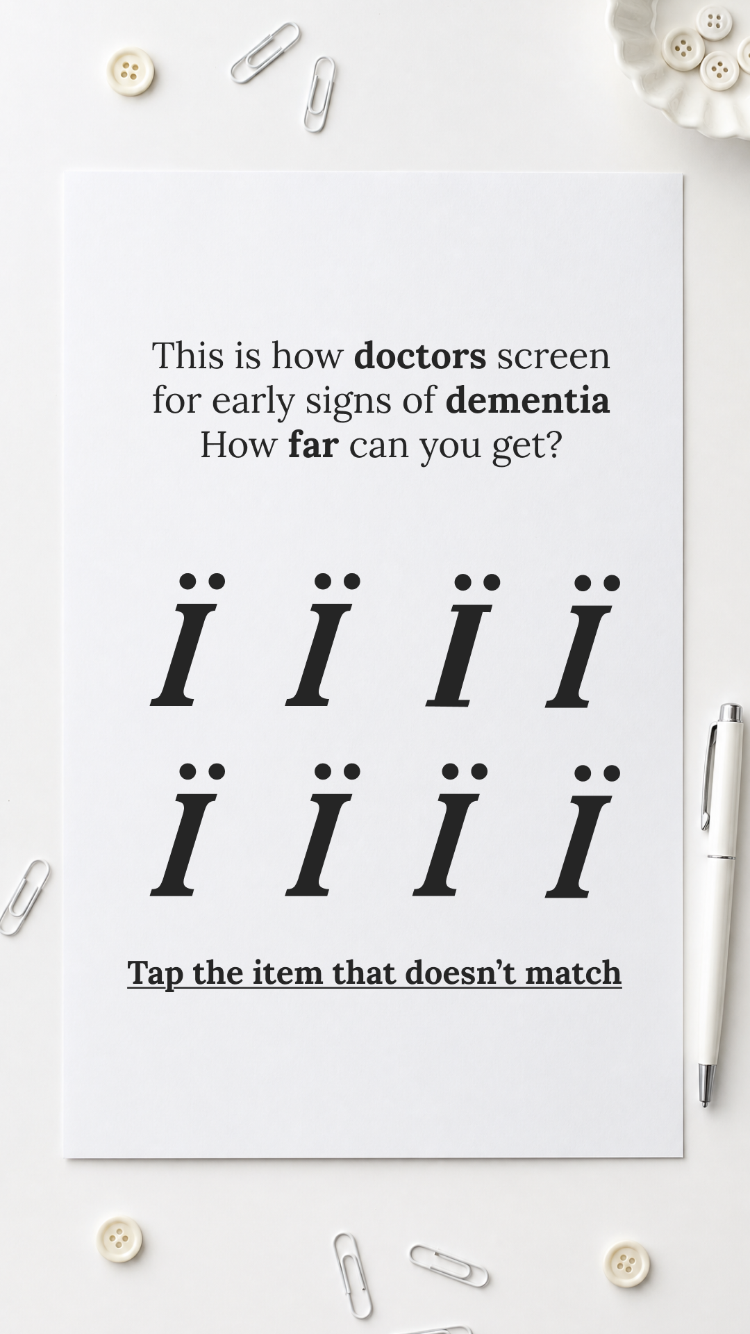 Brain Health Check Facebook ad