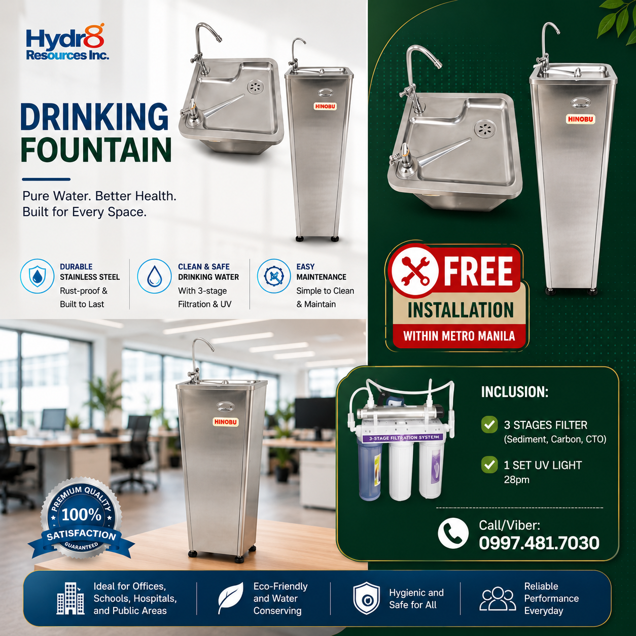 Hydr8 Resources Inc. Facebook ad: Chat in Messenger