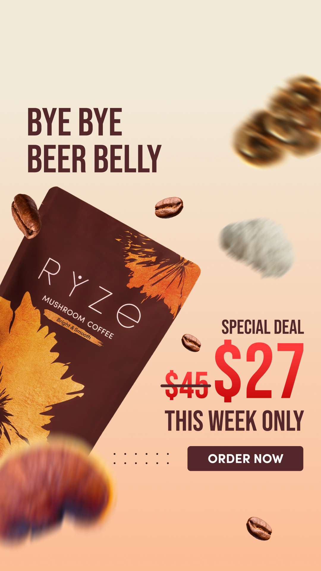 RYZE Superfoods Facebook ad