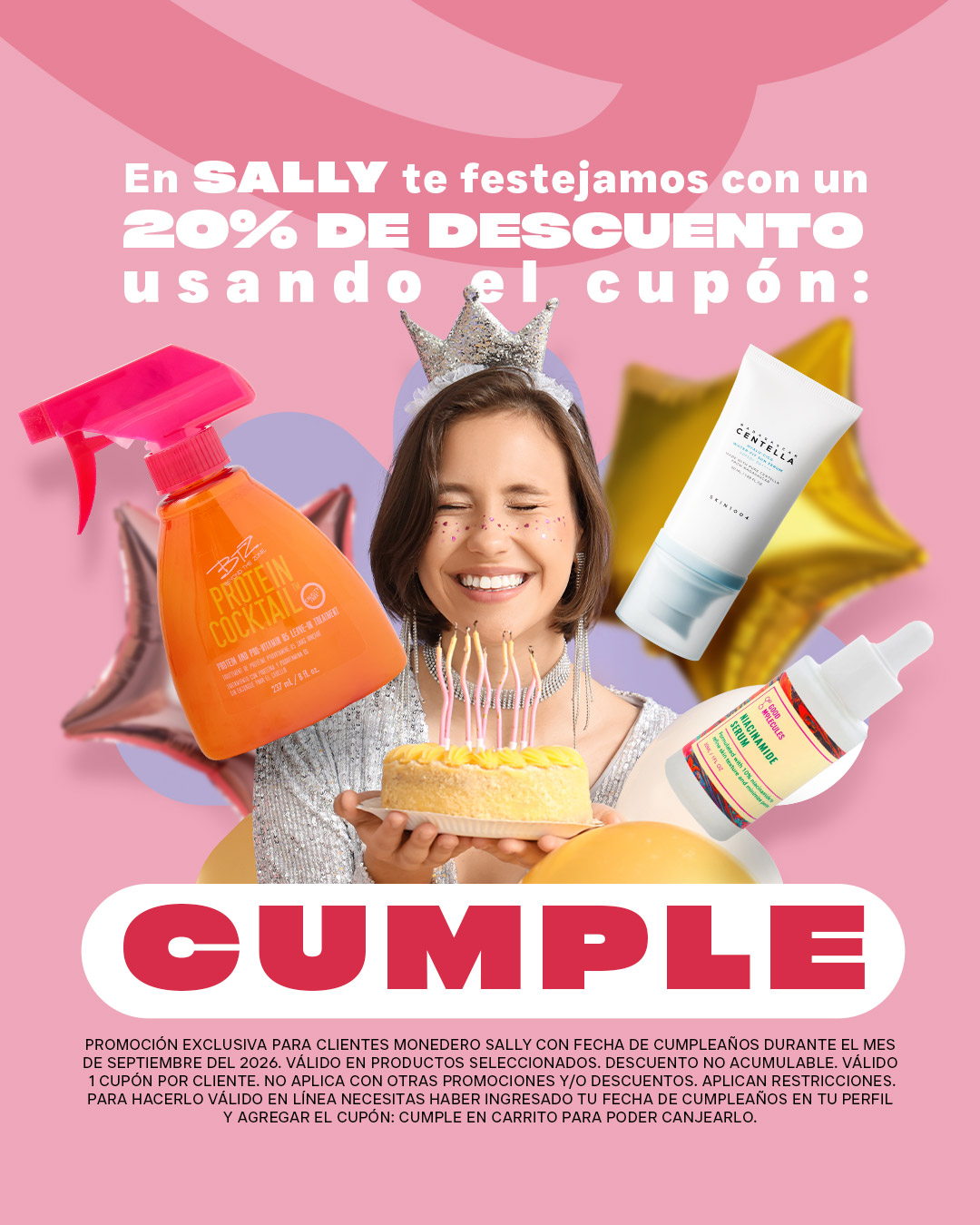 Sally México Facebook ad: ¡Es tu momento de consentirte!