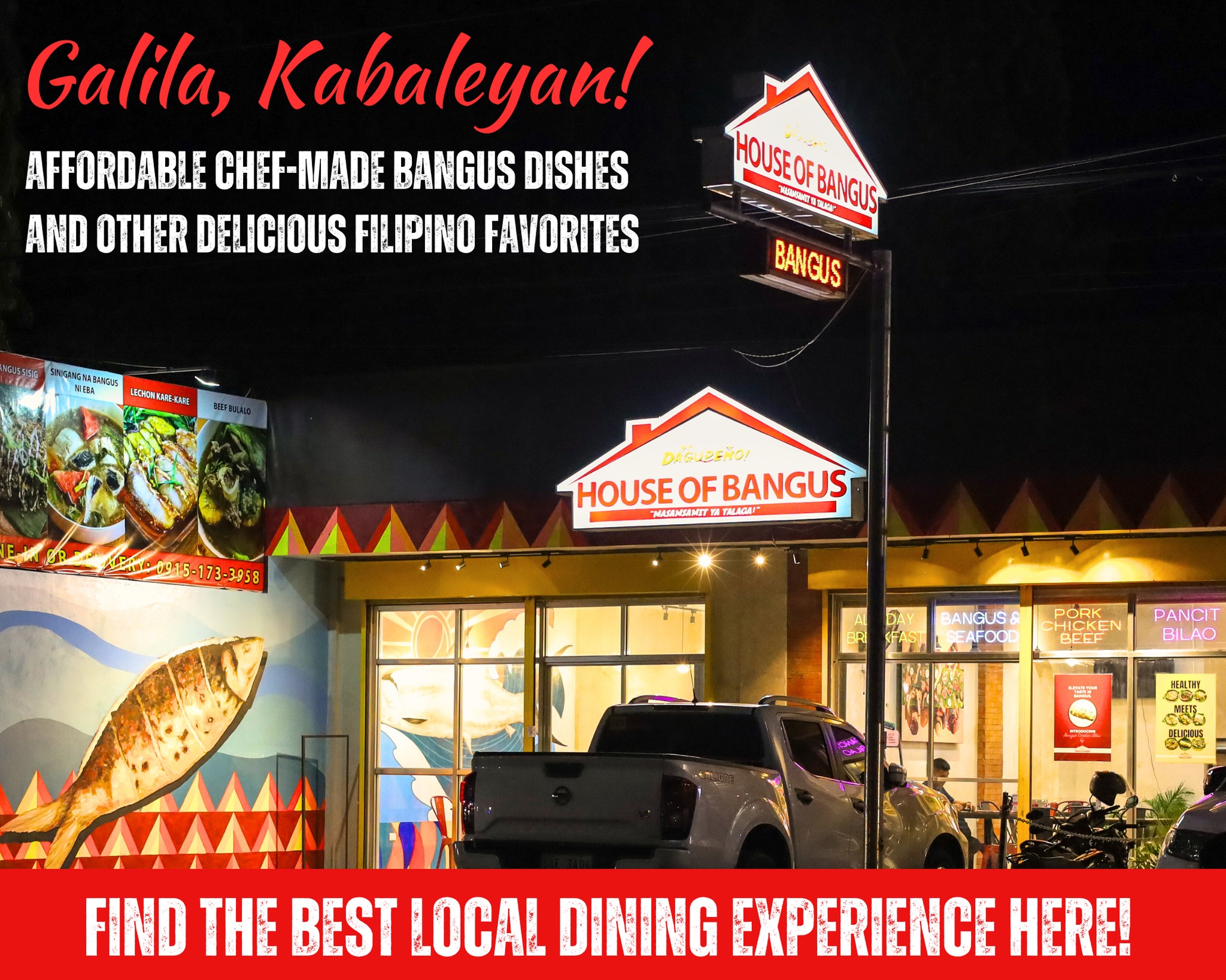 House of Bangus by Mr. Dagupeño Facebook ad: Dine with us and experience the best local…
