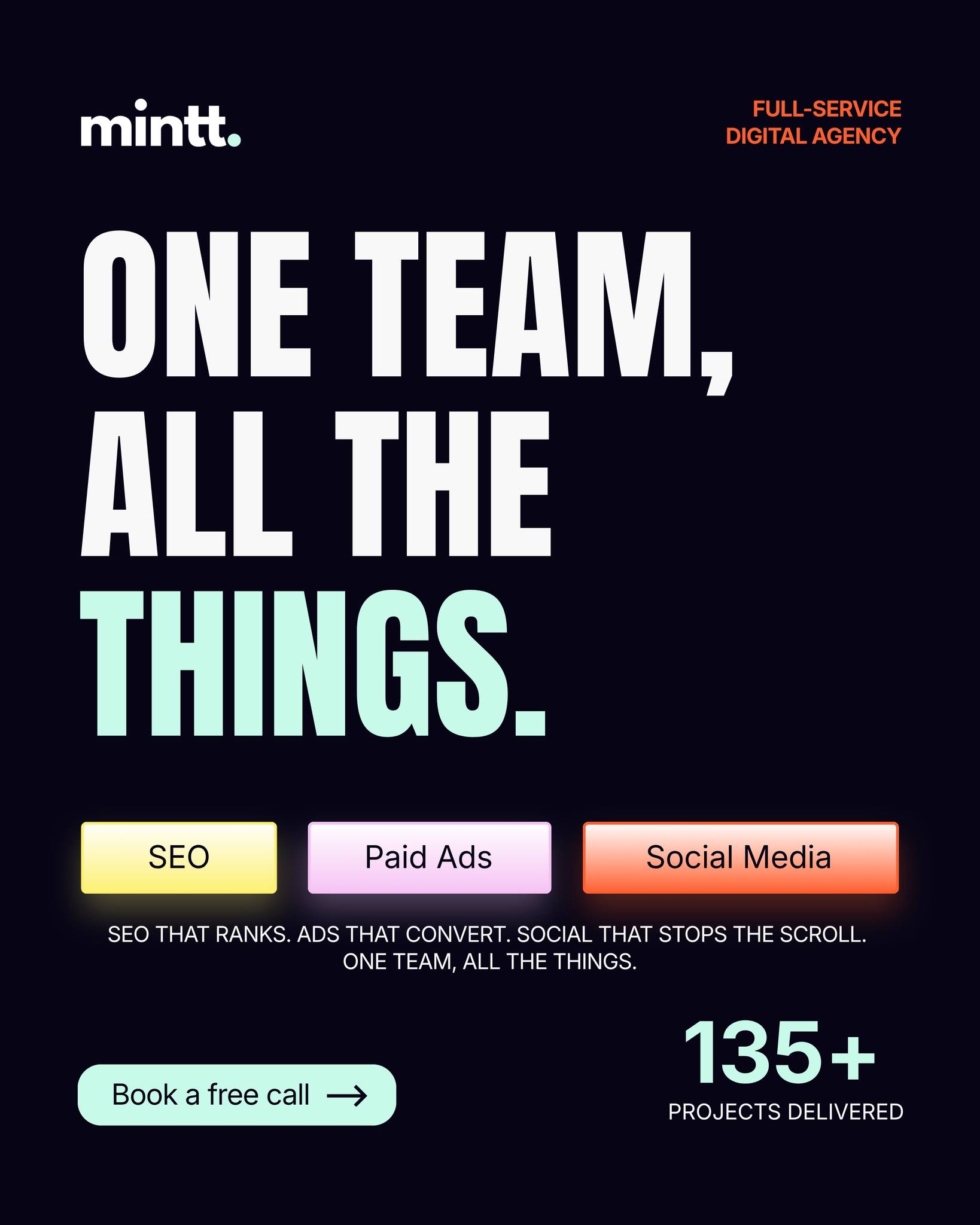 Mintt Facebook ad: Your Full-Service Agency